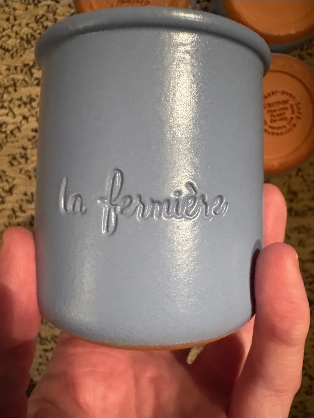 Blue Ceramic La Fermière Ramekins - Set of 4